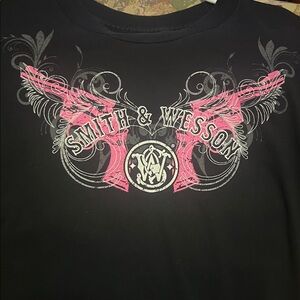 Smith & Wesson Black and Pink Graphic Tee
